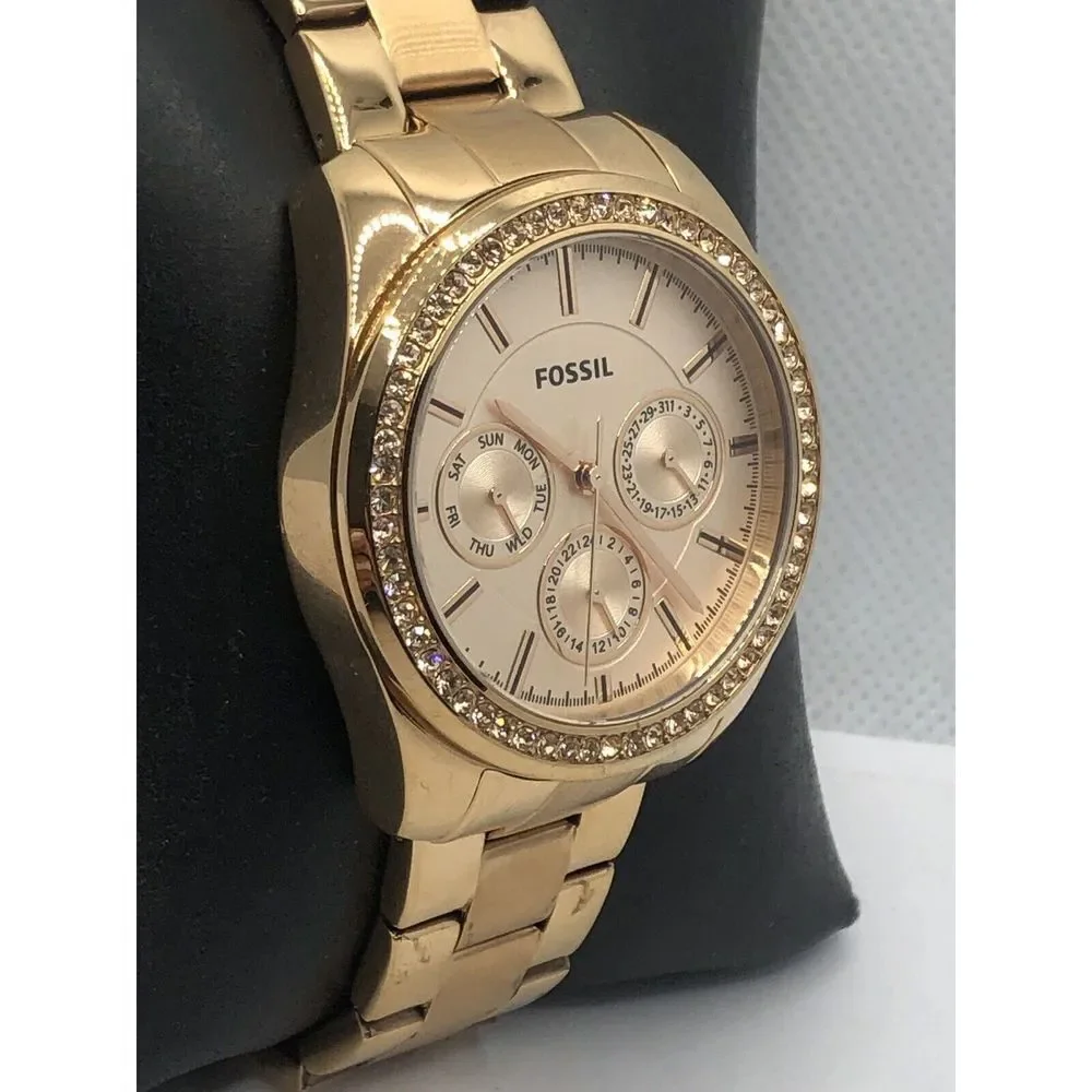 Fossil BQ3316 Women's Stainless Steel Analog Rose Gold Dial Quartz Watch OP437